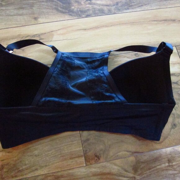 NWT- CACIQUE Black Front Close Boost Plunge Underwire Bra Size 36DD - Picture 6 of 9